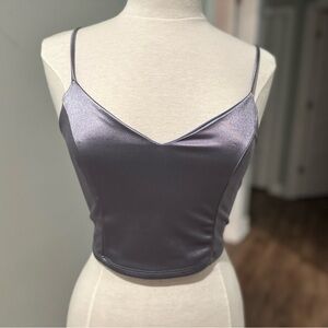 purple crop top